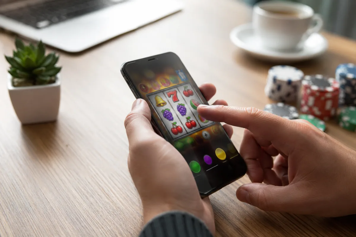 Bonus casino en ligne sans dépôt : ce que ça vaut vraiment Gros plan sur une main tenant un smartphone avec une notification d'offre de bonus casino à l'écran